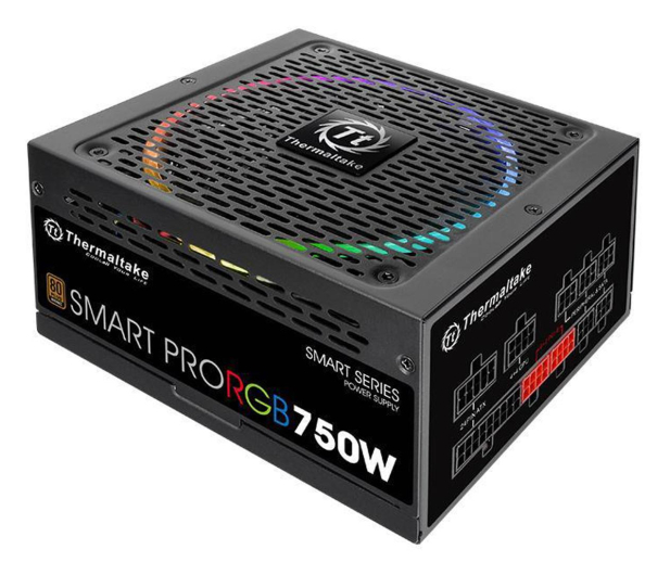 THERMALTAKE Smart Pro RGB 750W Modular (80+ Bronze, 4xPEG, 140mm, Single Rail) PS-SPR-0750FPCBEU-R - 404267 - zdjęcie
